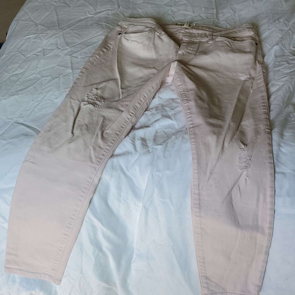 Womens Current Elliott - The Stiletto- Pink - Size